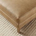 Modway Roscoe Vegan Leather Ottoman - Toast-Non-Marking Foot Caps
