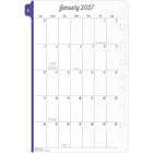 Day-Timer 2027 Two Page Per Week Planner Refill - Desk Size - 5-1/2" H x 8-1/2" W - Floral - English-12 months tabbed: January 2027 - December 2027