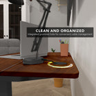Mount-It! Compact Electric Standing Desk with 40" Table Top - Hazelnut/Black-Raise or lower the desk discreetly without disrupting your work, video calls, or others in your home or office