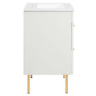 Modway Daybreak 24" Bathroom Vanity - White-Non-Marking Foot Caps