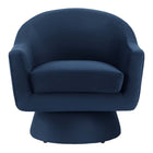 Modway Astral Performance Velvet Fabric and Wood Swivel Chair - Midnight Blue-7