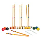Triumph Six Player Croquet Set-Six multicoloured 24" x 0.75" solid wood handles are built to last