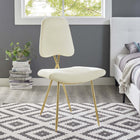 Modway Ponder Performance Velvet Dining Side Chair - Ivory-Dense Foam Padding for Comfort