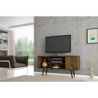 Manhattan Comfort Liberty MDP and MDF 53.14"W TV Stand, Rustic Brown (200AMC9)-Upon Assembly, Measures: 53.14 in. Length, 26.57 in. Height, 14.17in. Depth.