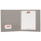 JAM Paper Plastic 3 Ring Binder, 1 Inch, Smoke Grey, 4 Pack (751T1smg)-5