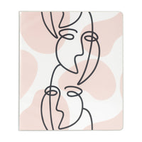 Staples 1" Binder - Line Drawing Face Design-Round ring binder, line drawing design, holds up to 175 sheets of paper