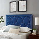 Modway Greta Performance Velvet Twin Headboard - Navy-Dense Foam Padding
