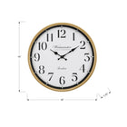 Monarch Specialties 9088 16" Round Wall Clock - Gold Frame-Enjoy a peaceful atmosphere with the non-ticking quartz movement, allowing you to focus on your work or unwind at home without any distractions