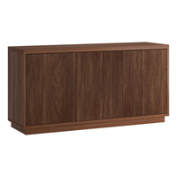 Hudson&Canal Hanson Rectangular Fluted TV Stand for TV's up to 55" - Satin Walnut-Modern transitional design for your home office, bedroom, or living spaces