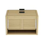 Manhattan Comfort Grace 28" Modern Nightstand 2-Piece Set - Natural Oak/Black-30 Day Limited Manufacturer's Warranty