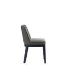 Manhattan Comfort Gansevoort 19" Modern Faux Leather Upholstered Dining Chair - Pebble Grey - Set of 4-Weight Capacity: 300 lb