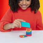Kinetic Sand Rainbow Mix-Includes: 13.5oz Kinetic Sand (4.5oz each of Red, Yellow and Blue in Castle Containers), 1 Squisher and Sand Portioner, 3 Squisher Stamps, 1 Slicer, 1 Stacker Mold, 1 Instruction Sheet
