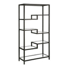 Hudson&Canal Johann 68"H Bookcase - Blackened Bronze-A modern contemporary design for your office, den, living room, and more