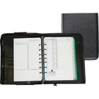 Day-Timer Fresno Ring Starter Set, Desk Size, 8" x 10.91", Trilingual-Inside features an I.D. window, credit/business card slots, horizontal and vertical storage pockets, as well as a zippered pocket and pen holders