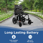 Journey Air 2026 Lightweight Folding Power Wheelchair - Black-Joint-free frame design helps provide a cleaner and more durable finish