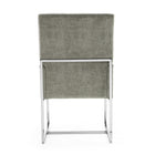 Manhattan Comfort Element 23.74" Modern Velvet Upholstered Dining Chair - Steel-Delivered to you Fully Assembled! No Assembly Required