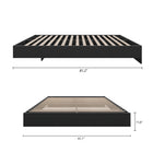 Nexera Platform Bed Frame - Queen Size - Black-7