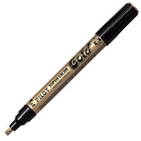 Pilot Metallic Marker - Broad Tip - Gold-Write with the power of metal with the Pilot metallic markers