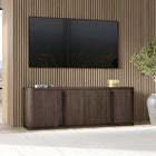 Hudson&Canal Vance Rectangular TV Stand for TV's up to 78" - Alder Brown-Clean with a soft, dry cloth and no harsh chemicals or abrasive cleaning materials