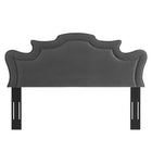 Modway Evangeline Performance Velvet King/California King Headboard - Charcoal-Stain-Resistant Fabric