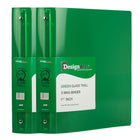 JAM Paper Plastic 3 Ring Binder, 1.5", Green, 2 Pack-Green Plastic
