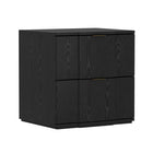 Manhattan Comfort Clive 22" Mid-Century Modern 2-Drawer Nightstand - Black and Gold-9
