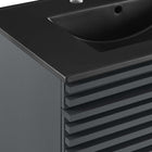 Modway Render 30" Wall-Mount Bathroom Vanity - Grey/Black-Fixtures Not Included