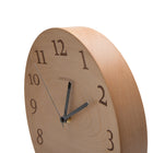 Decent Living Wooden Wall Clock - Solid Beech - Digit Face - D220-Hand-sanded and waxed with natural oils