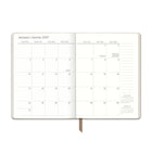 Orange Circle Studio Dots on Chai Medium Dual-Textured Weekly/Monthly Planner - 1 5.6" x 7.6" - Brown - Bilingual-Two-year reference calendar and three-year holiday list