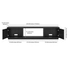 Hudson&Canal Dorian TV Stand for TV's up to 78" - Black Grain-Features easy assembly