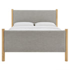 Modway Maven Full Size Fabric Upholstered Platform Bed - Wheat Oak-Wood Slat Support