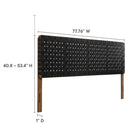 Modway Sparta Weave Vegan Leather King Headboard - Walnut Black-7