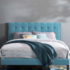 Modway Paisley Tufted Upholstered Performance Velvet Full/Queen Headboard - Sea Blue-Full / Queen Size Headboard