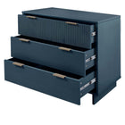 Manhattan Comfort Granville Modern Tall Narrow and Standard Dresser Set - Midnight Blue-10