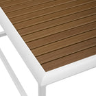 Modway Stance Outdoor Patio Aluminum Coffee Table - White Natural-Comes Fully Assembled
