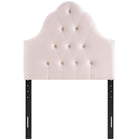 Modway Sovereign Diamond Tufted Performance Velvet Twin Headboard - Pink-Stain Resistant Fabric