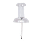 JAM Paper Colourful Push Pins - Clear - 100/Pack - 2 Packs-Used to pin important papers or pictures to Bulletin Boards, Cork Boards, Calendars, and Walls