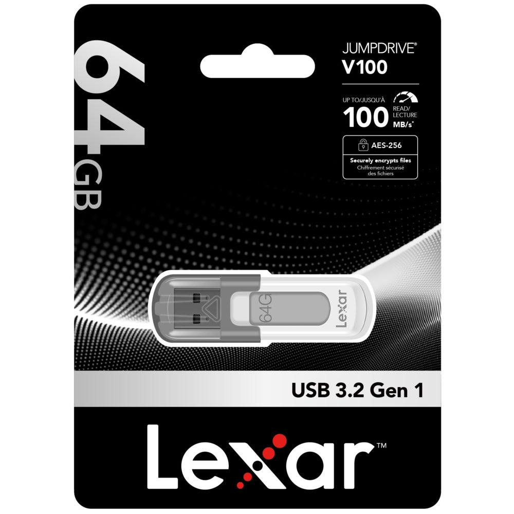 Lexar JumpDrive V100 64 GB USB Flash Drive - White | staples.ca