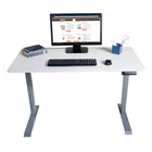 Victor Height Adjustable Full Electric Standing Desk - 4' Wide - White-Work surface raises at 0.6" per second with minimal noise (under 50 dB)