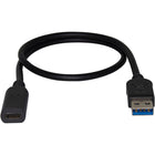 Apricorn 20" USB 3.1 Gen 1 Type C to Type A Cable - Black-20" USB Type-C to Type-A adapter to connect Type-C devices to Type-A USB ports