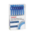 Staples Ballpoint Pens – 1.0mm – Blue – 14 Pack-Retractable ballpoint pens