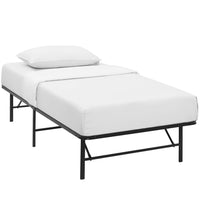 Modway Horizon Stainless Steel Twin Bed Frame - Brown-Modern Platform Bed Frame