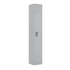 Ceha RH Series 1-Tier Locker with Louver Vents and Recessed handle - Bank of 1 - Light Grey-Durable, commercial-grade steel construction with powder-coated finish