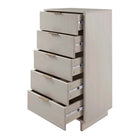 Manhattan Comfort Granville 23.62" Modern Tall Narrow Dresser - Light Grey-Open Contemporary Mop Base Side Legs. Adding Seamless Fashion Design and Durability.