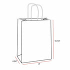 Eddie's 100% Recycled Kraft Shopper Paper Bag - 8" x 4.75" x 10.25" - Kraft - 250 Pack (226205-250)-8"W x 4.75"D x 10.25"H