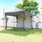Outsunny 10 ft W x 10 ft L Pop Up Canopy Central Lock Outdoor Screen Party Tent-Top mesh vent for better ventilation and heat dissipation