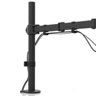 Kanto Single Monitor Desktop Mount - Cable Management Clips - Black-Cable management clips included
