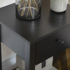 HOMCOM Side Table- Black - Set of 2-MDF with paint treatment is suitable for daily use