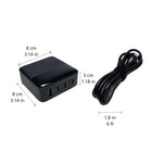 BlueDiamond Compact USB Charging Station - 3x USB-C - 1x USB-A - 1.8m-Black
