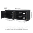 Hudson&Canal Tillman TV Stand for TV's up to 75" - Black Grain-Features easy assembly